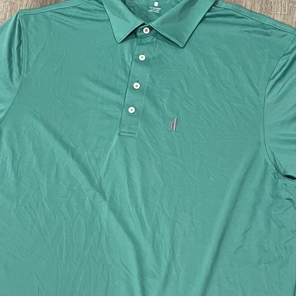 Johnnie-O Men’s XLT Tall Performance Stretch Cotton Green Classic Polo - Picture 3 of 5